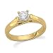 14K Yellow Gold Diamond Solitaire Bridal Engagement Ring (0.50 ctw, G-H, SI1)