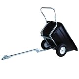 Trailer Dump Cart 11.5 cu. ft. Knobby Tires (Black Tub) by EZ Haul Cart