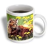 Cats - Cat In The Flower Field - Mugs