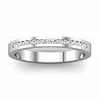 14K White Gold Diamond Wedding/Anniversary Ring - 0.16 Ct.