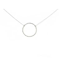 Dogeared Medium Sparkle Karma Necklace Sterling Silver