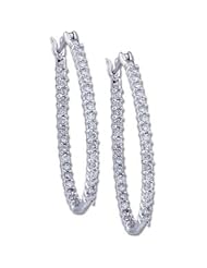 1 ct tw Diamond Inside-Outside Hoop Earrings