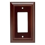 Wood Architectural Single GFCI/Rocker Wall Plate- Set of 6