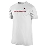 Air Jordan Draft Pick Tee by Jordan Apparel (White-Varsity/Red)(Size=LARGE)
