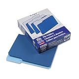 File Folders, 1/3 Tab, Letter Size, 2-Tone Navy, 100/Box ESS15213NAV