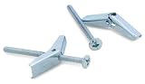 Toggle Bolt Zinc Plated Steel Round Head Combination Drive 1/8-32 Box of 100