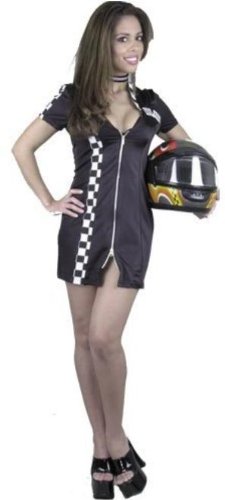 Women Medium (8-10) Black Double Zip Racer Girl (Helmet not included)