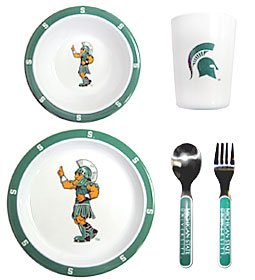 Michigan State Spartans 5 Piece Children''s Dinner Set