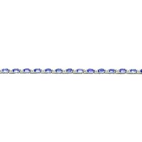 14K White Gold 5.37cttw Diamond and Tanzanite Bracelet 7 by FindingKing