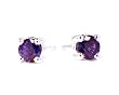 14k White Gold Natural Sapphire Mini Stud Earrings Ct.tw 0.50