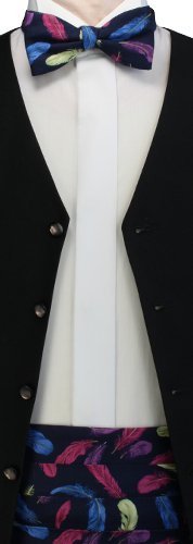 Swagger & Swoon Van Buck Feathers Cummerbund / Bow Tie Set