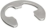 Tapered Section Plain Stainless Steel Radially Assembled External E Style Retaining Ring, 1/2 Shaft Diameter, 0.042 Thick (Pack of 10)