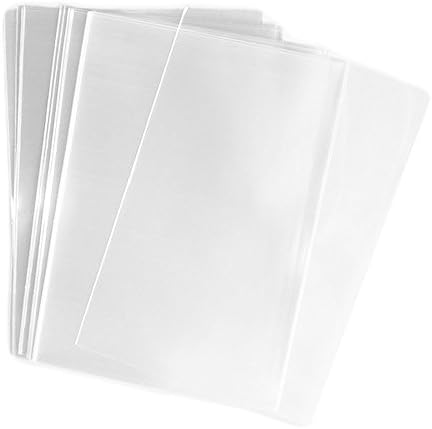 Uiquepacking 100 Piece 4 15/16 x 6 9/16 Clear A6 Plus (O) Card Flat Cello/Cellophane Bags