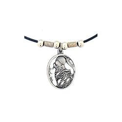 Earth Spirit Necklace - Howling Wolf - Earth Spirit Necklace