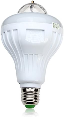 8W E27 LED RGB Rotating Globe Light Bulb Lamp With Remote Controller