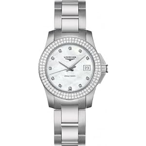 Longines Watches- Longines Conquest Diamond Markers and Diamond Bezel Water Resistant to 300M... by Longines