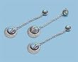 Sterling Silver Abalone Jewelry Set - Pendant and Earrings