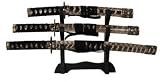 Sporting Goods : Valor Set of 3 Mini Samurai Sword SnakeSkin Letter Openers w/Stand