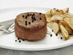 Four 5 oz. Black Angus Bacon-Wrapped Filet Mignons