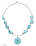 Amazonite necklace, 'Mermaid Song' 1.6 W 17.3 L
