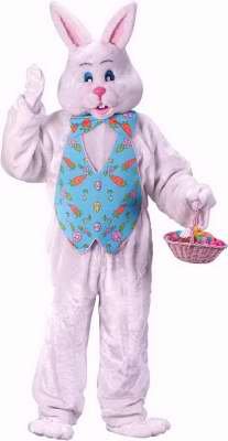 EASTER BUNNY DELUXE MASCOT COSTUME WITH 2 HEADS