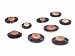 BLACK BRISTLE BRUSH 2 ROW 3" OVERALL, CONVERGING 1-5/8" HUB DIAMETER 11/16" TRIM LENGTH