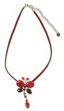 Quartzite and garnet choker, 'Crimson Flight' 16.1 L