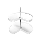 18 Diameter Kidney Lazy Susan Polymer Set Almond by Rev-A-Shelf