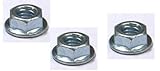 M6-1.0 Metric Hex Flange Nuts / Class 8 / Zinc / DIN6923 / 3,000 Pc. Carton