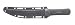 New Columbia River Hissatsu Fixed Blade Bead Blast Plain Tanto Kydex Sheath 6.88 Zytel Box 2907
