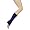 Black/Royal Stripes (Stirrup)