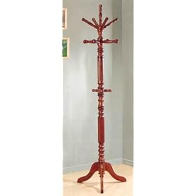 Coat rack with Spining Top Portion in a Tobacco Finish