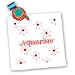 Red Aquarius Flowers - 10x10 Quilt Square