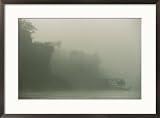 Gold dredges on the river, bordering nearby Indian lands Photography Framed Art Poster Print by Nicolas Reynard, 29x21
