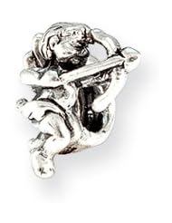 Cupid and His Arrow Charm in Silver for 3mm Charm Bracelets