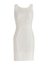 Satin Scoop Neck Lace Backless Short Sheath Prom Dress/Party Dress 