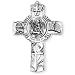 Fine Pewter Saint Joseph and Child 5-inch Wall Cross and Prayer Card