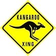 KANGAROO CROSSING sign * street animal zoo
