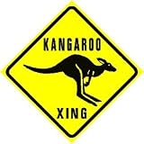 KANGAROO CROSSING sign * street animal zoo