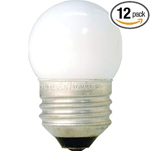 GE Lamps 41267 7.5-Watt Nightlight, Soft White, S11 Light Bulb, 12-Pack by 