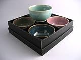 Miya japanese ceramic serving bowls gift set - 4 assorted lilac Miya Japanese Tableware Gifts