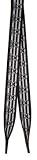 Foot Galaxy 54" Black and White Stripe with Skull Shoe Laces