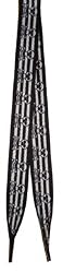 Foot Galaxy 54" Black and White Stripe with Skull Shoe Laces