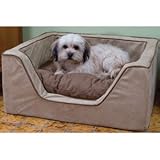 X-Large Luxury Square Pet Bed - Peat/Coffee