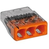 NEU! Wago Steckklemme transparent 3-polig 0,5 bis 2,5mm² (100 Stück)