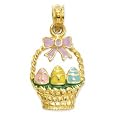 Sale Genuine IceCarats Designer Jewelry Gift 14K Enameled Easter Basket Pendant
