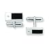 Sterling Silver Onyx and Diamond Cufflinks