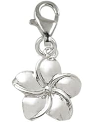 Rembrandt Charms Plumeria Flower Charm with Lobster Clasp