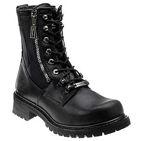 Milwaukee Trooper Black Leather Men's Motorcycle Boots