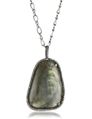 Jill Alberts Labradorite and White Sapphire Pendant Necklace